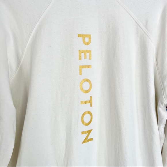 SPIRITUAL GANGSTER x PELOTON Classic Crew Sweatshirt in White - Picture 8 of 11